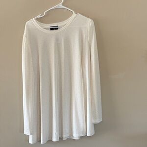 Lane Bryant White Long Sleeve Tee